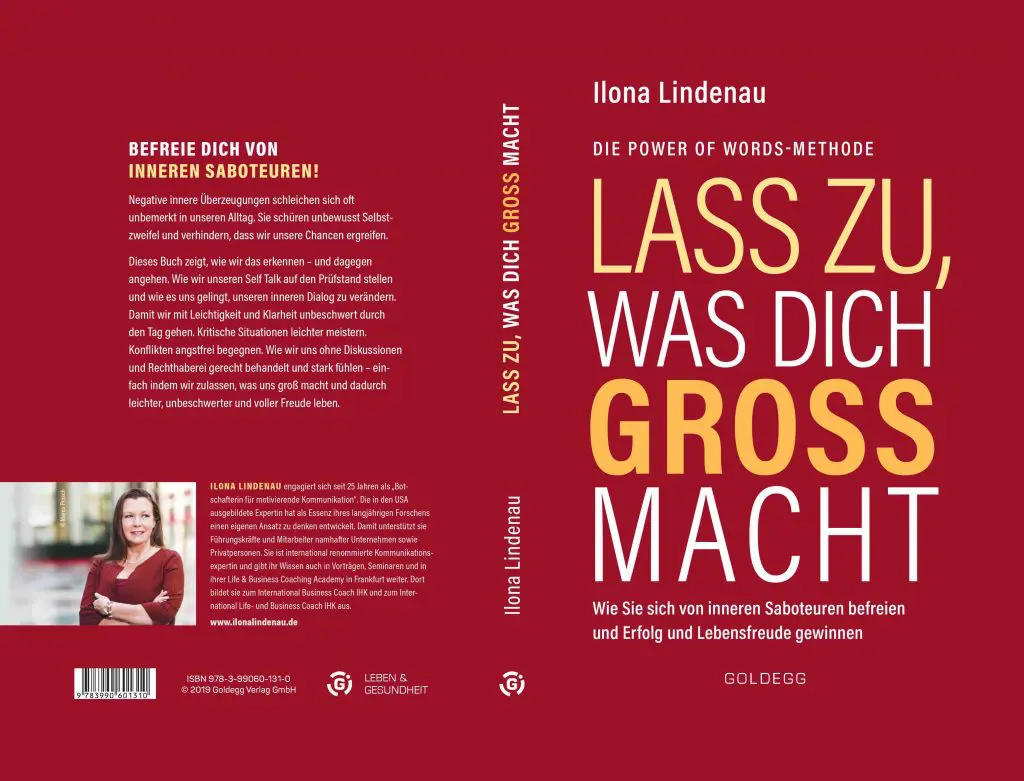 Lass zu, was Dich groß macht. Buch ab 16.10.2019 von Ilona Lindenau Leiterin der Coaching Ausbildungen in Frankfurt 
