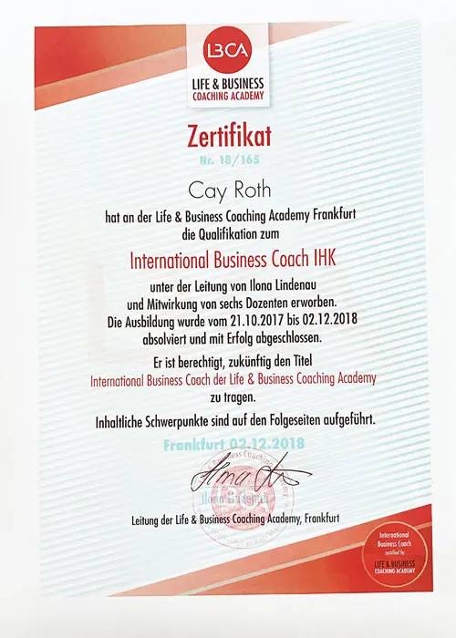 Life und Business Coach Ausbildung Frankfurt Zertifikat Akademie