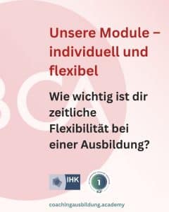LBCA-Teilnehmende im Modultraining; Tutor begleitet Lernprozess; Hybrid-Workshop Coachingausbildung