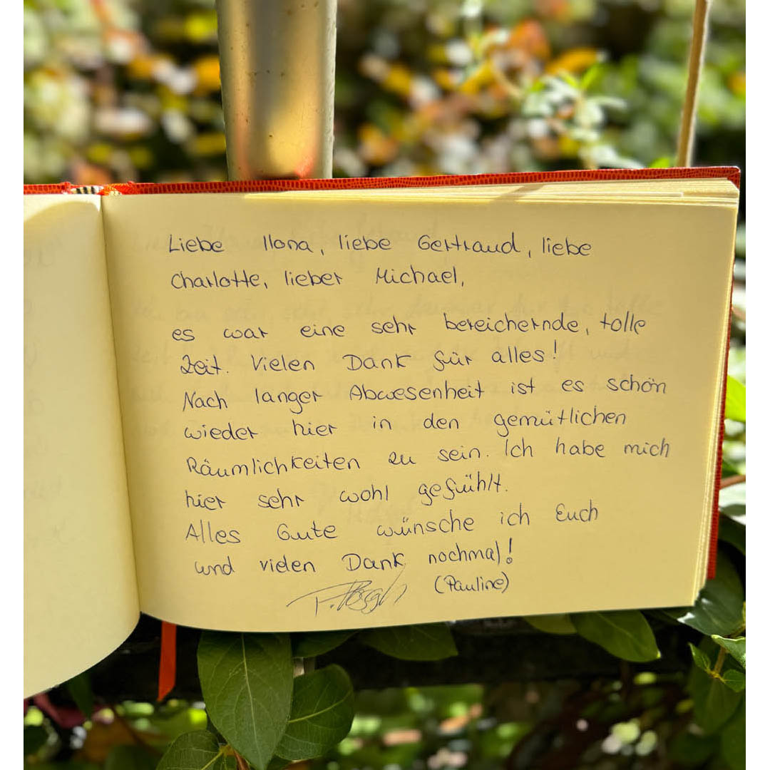Gästebucheintrag Pauline – LBCA Coaching Ausbildung Frankfurt